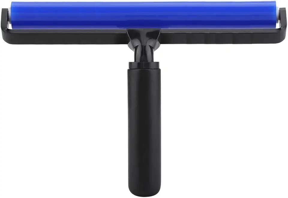 Staubentfernungswalze Sticky Silicone Antistatische Bürste Manuelles Reinigungswerkzeug für Staub Tierhaar Kleidung Teppichmöbel(12 inch)