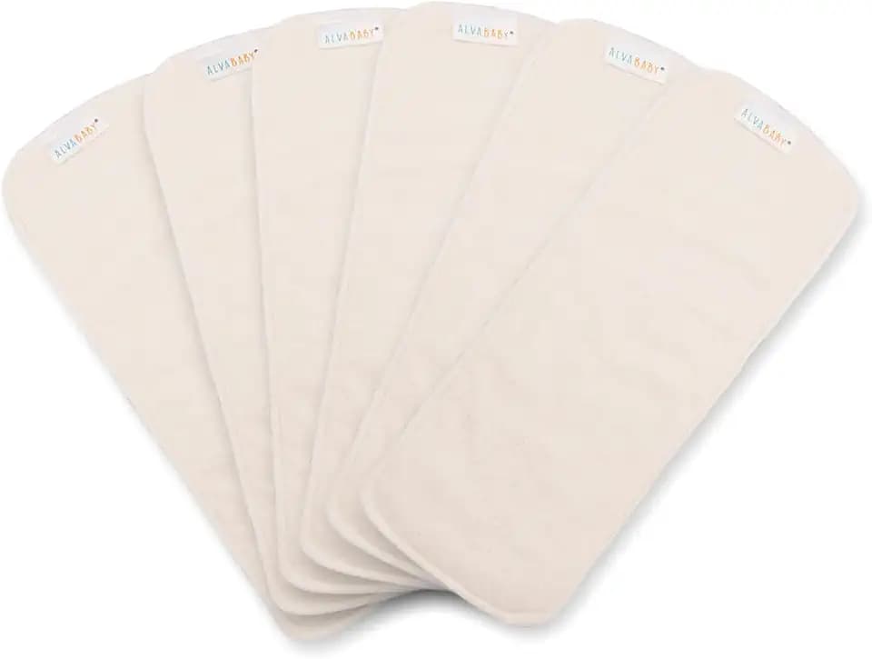 ALVABABY 6PCS Cloth Diaper Inserts 5-Layers Super Soft Inserts