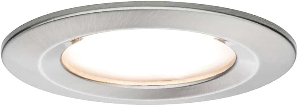 Paulmann 93859 LED Einbauleuchte Coin flache Einbaustrahler Slim Deckenspot rund 6,8W Eisen Einbaulicht IP44 spritzwassergeschützt