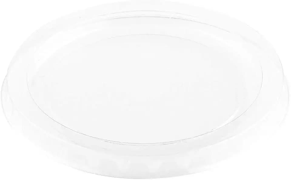 Restaurantware-LIDS ONLY: Basic Nature Sauce Cup Lids Pack of 100 Plastic Condiment Holder Lids - Compatible With Portion Cups, Disposable, Clear PLA Plastic, For Takeaway Orders at Restaurants