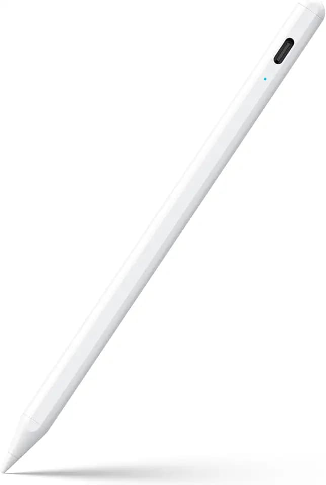 JAMJAKE Stylus Pen for iPad 6-11th Gen 2X Fast Charge, Palm Rejection-White