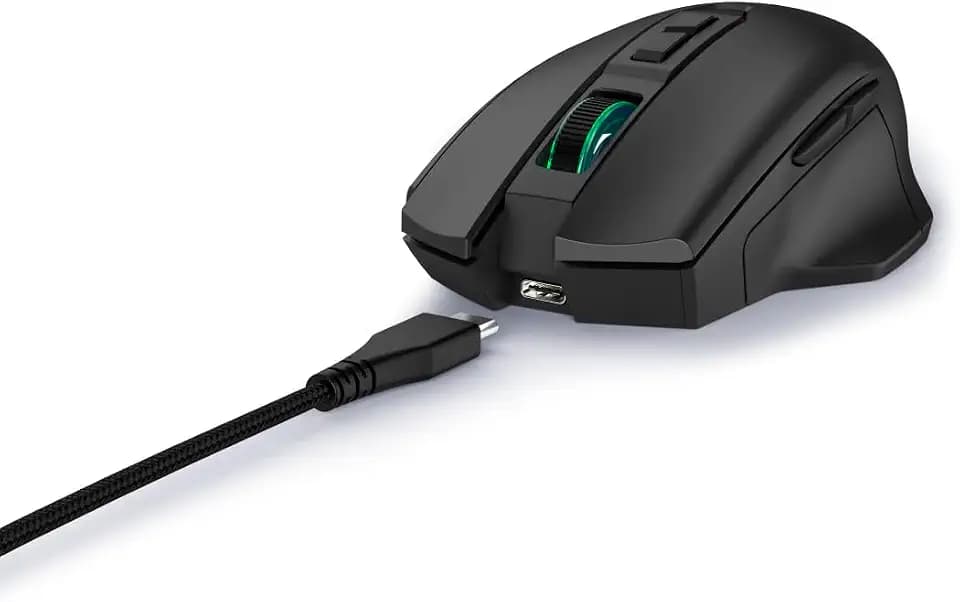 uRage Gaming-Maus Reaper 410, kabelgebundene Maus mit 7 programmierbaren Tasten, bis zu 12.000 DPI, superleichte 76 g Gewicht, RGB-Beleuchtung, Gaming-Software, in schwarz