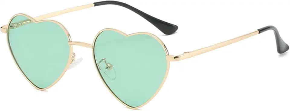 Polarized Heart Sunglasses for Women,Fashion Lovely Style Metal Frame,UV400 Protection