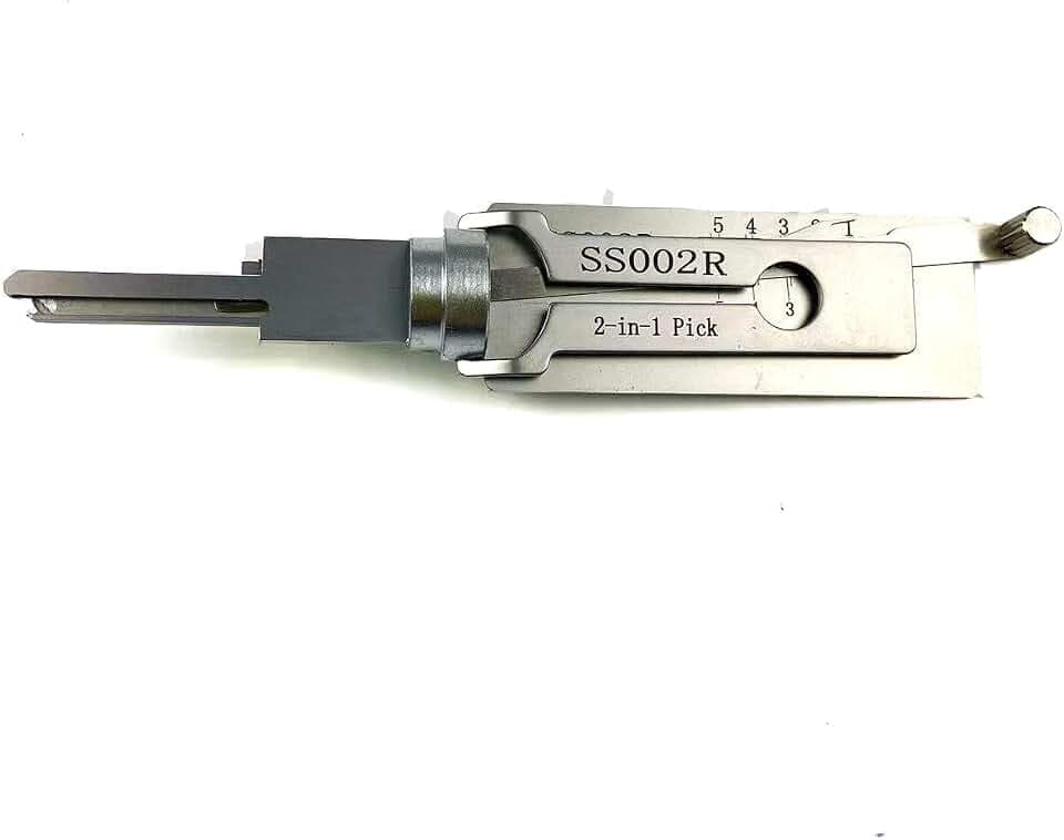 SS002R Right Groove 2 in 1 Pick and Decoder Tools for S-Groove Door Lock,Pro 2 in 1 Decoder and Pick Tools Lock Open Tool