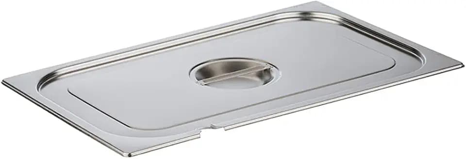 APS 81191 GN 1/1 Deckel mit Löffelaussparung, rostfreier Edelstahl, Abmessungen 325 mm x 530 mm/Höhe 30 mm