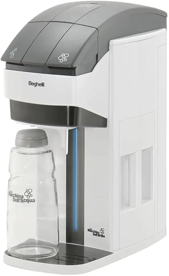 Beghelli - Wasserspender - Mit UV-C-Bakterienvernichtungslampe, Netzteil, 1 Filter und 1 Glasflasche inklusive