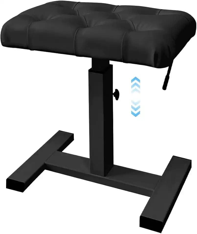 lumizone Height Adjustable Keyboard Bench Hydraulic Lifting Tufted
