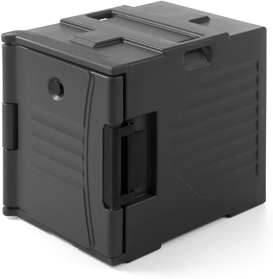 HENDI Thermobox, AmerBox, für 12x GN1/1 Behälter, mit 2 Tragegriffen, Stapelbar, Transportbox, Isolierbox, Warmhaltebox, Thermobehälter, 477x680x(H)620mm, LDPE