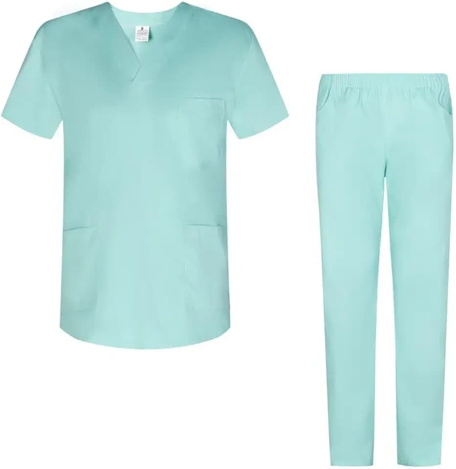 MISEMIYA Unisex Medizinisches Kasack-Set 817-8312 | Bequeme und strapazierfähige Pflegeuniform mit Kasack und Hose für Klinik, Krankenhaus und Praxis