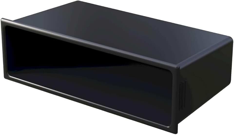 Audioproject A184 - Autoradio Universal Ablagefach 1 DIN Radio Ausschnitt Radioblende kompatibel für VW Golf VW Passat 3BG VW Polo VW Lupo Volvo Skoda Seat FIAT Mazda Ford Audi Mercedes ISO