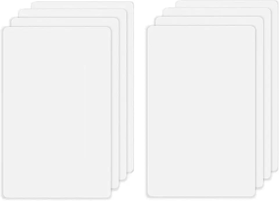 ZEFTV Screwless Blank Wall Plates 1-Gang Blank Switch Outlet Electrical Cover Plate Unbreakable Thermoplastic Faceplate for Decorative Receptacle Outlet Switch, White (8 Pack)