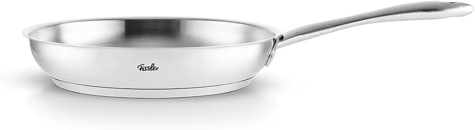 Fissler Catania/Edelstahl-Bratpfanne (24cm) – robuste, unbeschichtete Pfanne aus hochwertigem 18/10 Edelstahl, thermic-Boden, hitzebeständig bis 230 °C, induktionsgeeignet
