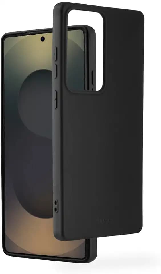 Hama Hülle für Samsung Galaxy S25 Ultra (Handyhülle, stoßfest, Kratzfest, Elegante Schutzhülle für Rückseite, weich, Slim, softe Oberfläche) schwarz