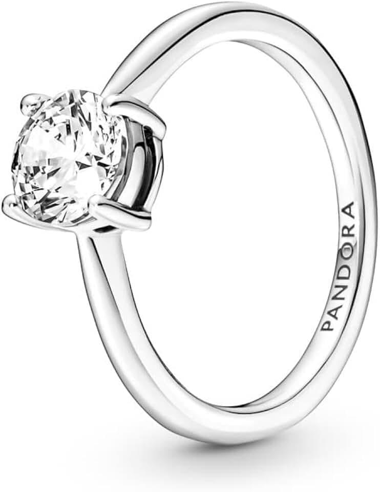 Pandora Timeless Solitärring, Sterlingsilber, mit klarem Cubic Zirkonia