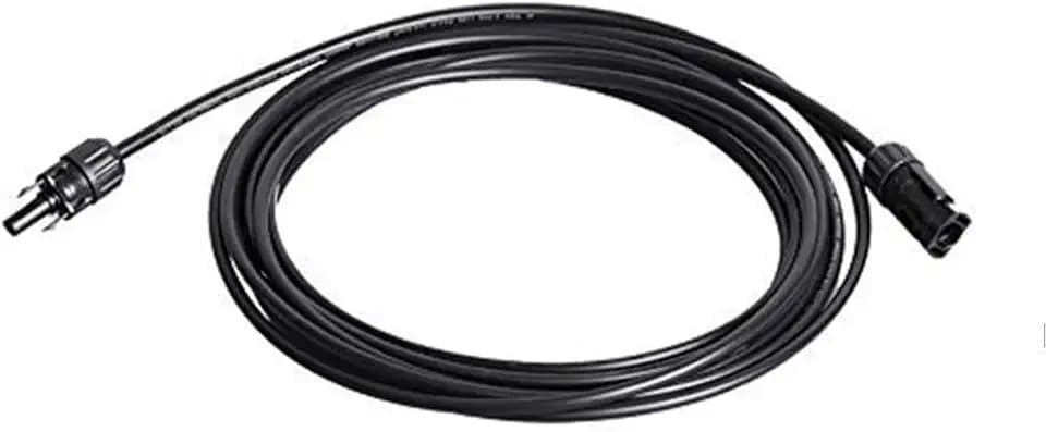 Renogy 40FT 10AWG Solar Adaptor Extension Cable M&F Connector Black 1Pair
