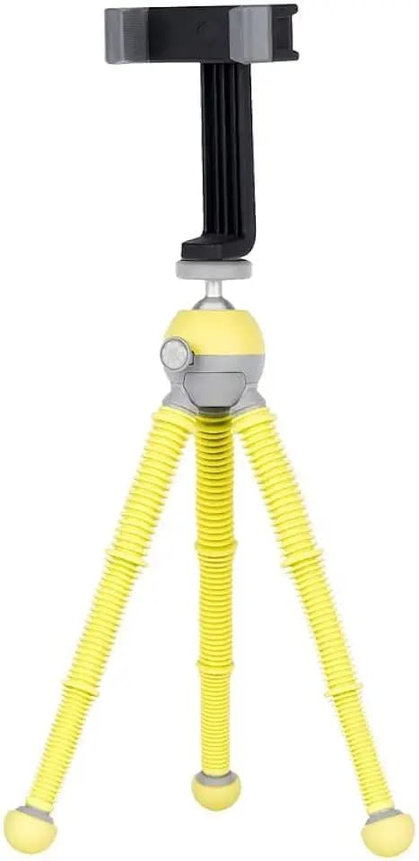 JOBY PodZilla Medium Kit, Flexibles Stativ mit GripTight 360 Handyhalterung, Phone Stativ von den GorillaPod Entwicklern, kompatible mit iPhone, Smartphones, Action Cam, Geräte bis zu 1kg, Gelb