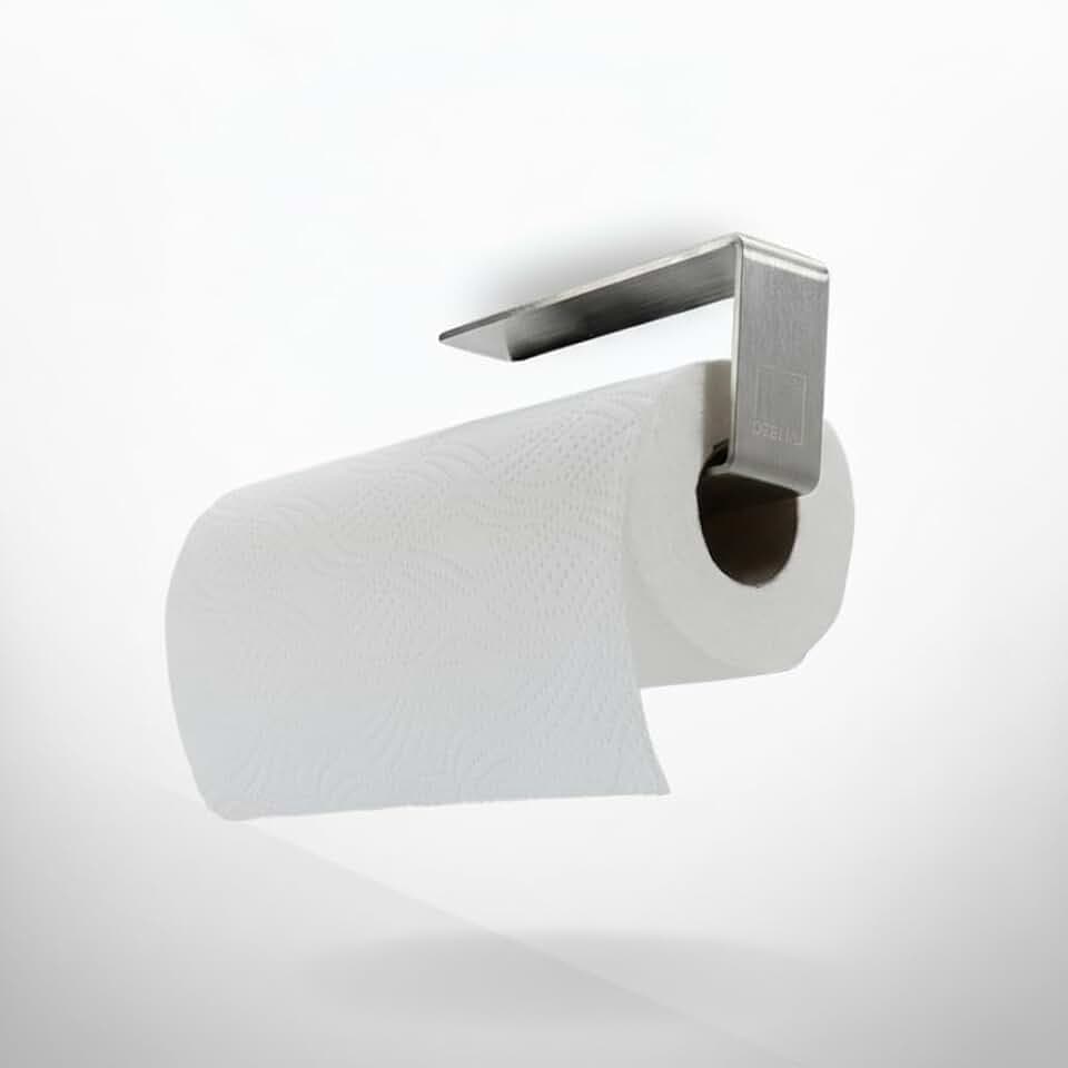 DEELIA Küchenrollenhalter Silber Edelstahl selbstklebend ohne Bohren Wand