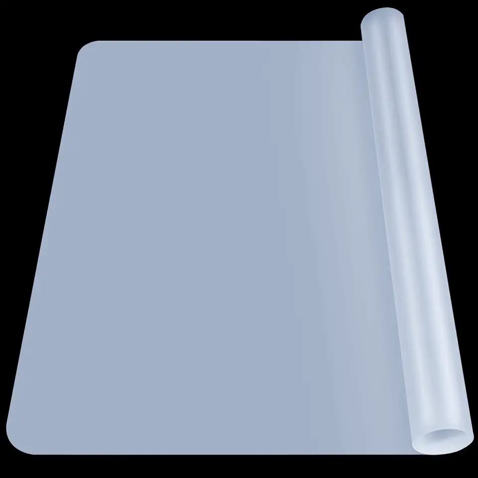 LEOBRO Large Silicone Mat, 23.4” x 15.6” Clear Silicone Mats for Crafts, Play Dough Mat, Desk Mat, for Resin Molds, Clay, Paint, Arts and Crafts, Medium Thickness 0.75 MM