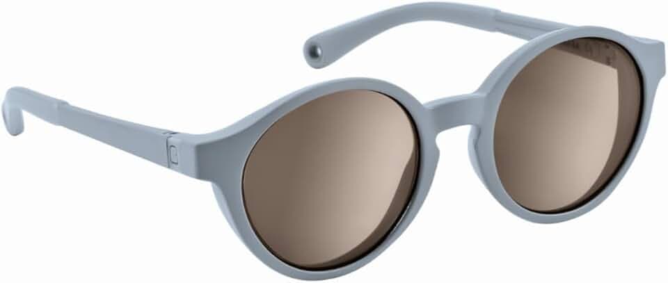 BÉABA, Sonnenbrille für Kinder 2-4 Jahre, 100% UV Schutz - Kategorie 3, Seitenschutz, Optimaler Komfort, 360° verstellbare Bügel, Kiesel