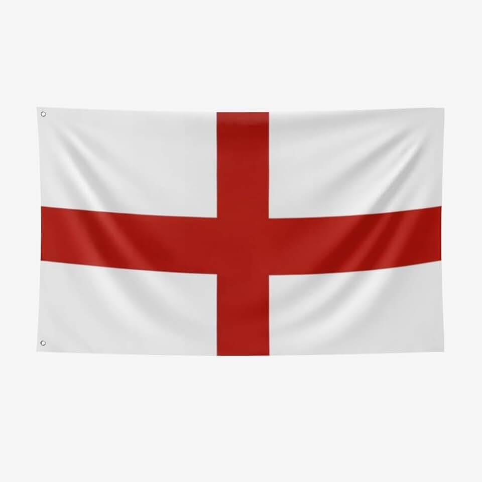 Nacilerto England Flag 3x5FT,Vivid Colors,Double Stitched,Sturdy 100D Polyester,English National Flags with 2 Brass Grommets for Indoor Outdoor. (England, 3x5FT)