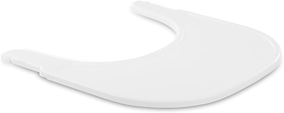 hauck Click Tray, White - Klick Essbrett für Alpha+ & Beta+ Holzhochstuhl - Werkzeuglose Montage auf Schutzbügel - Pflegeleichtes & GRS Zertifiziertes Kunststoff - für Baby & Kinder 6-36 Monaten