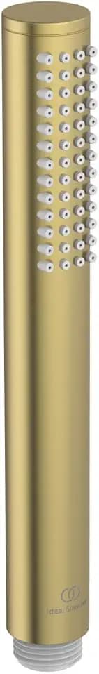 Ideal Standard – Idealrain Atelier Stabhandbrause, 1-Funktionhandbrause Stick-Design, wassersparender Duschkopf, EasyClean-Düsen, Standard G1/2 Anschlussgewinde, Brushed Gold