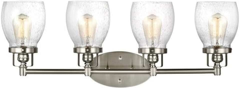 Generation Lighting 4414504-962 Belton Four - Light Wall/Bath Vanity Style Fixture, Brushed Nickel