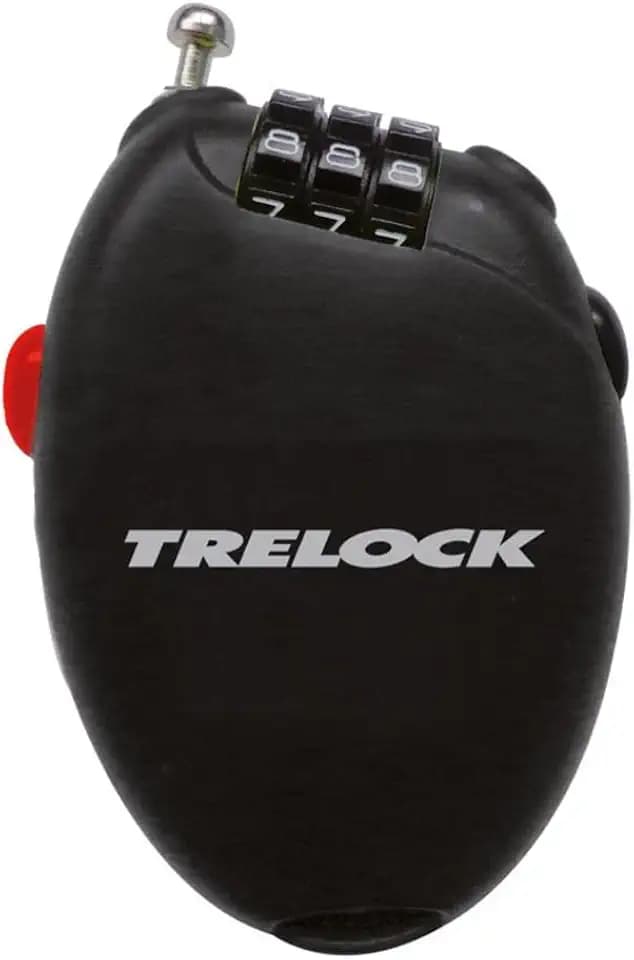 TRELOCK RK 75 Pocket – Kabelschloss mit Code – Länge 75 cm – Sicherung von Zubehör – Code frei einstellbar