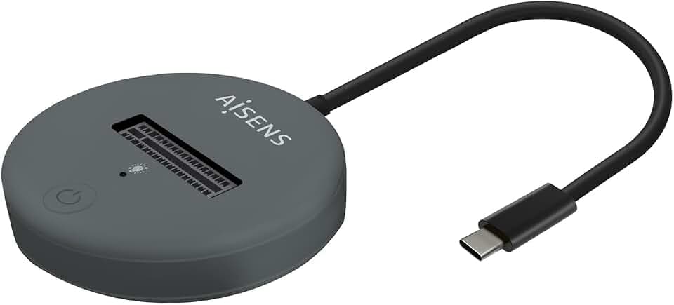 Aisens USB-C Dock M.2 SATA/Nvme-USB 3.1 Gen2 Grau