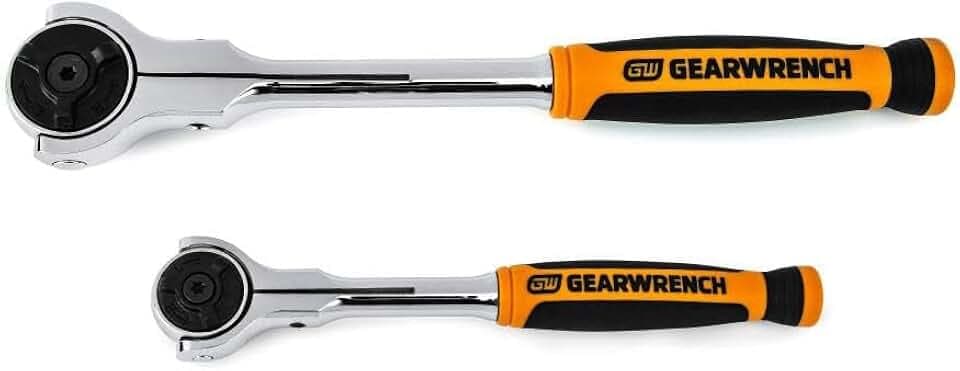 GEARWRENCH 2 Pc. 1/4" & 3/8" Drive 72 Tooth Dual Material Roto Ratchet Set - 81223