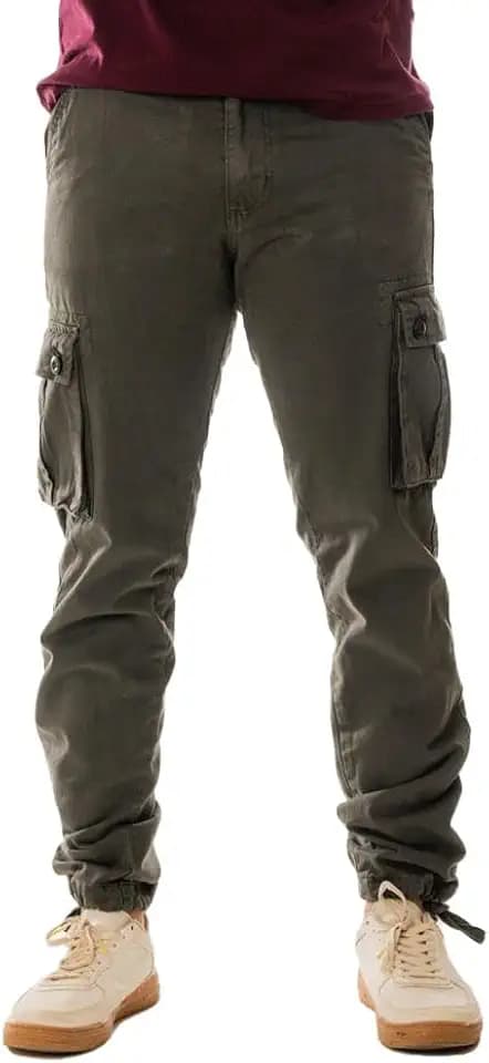 Cargohose Herren - Strapazierfähige Arbeitshose für Männer mit 6 Taschen - Loose Fit Herren Arbeitshose - Camping Wanderhose 28-38