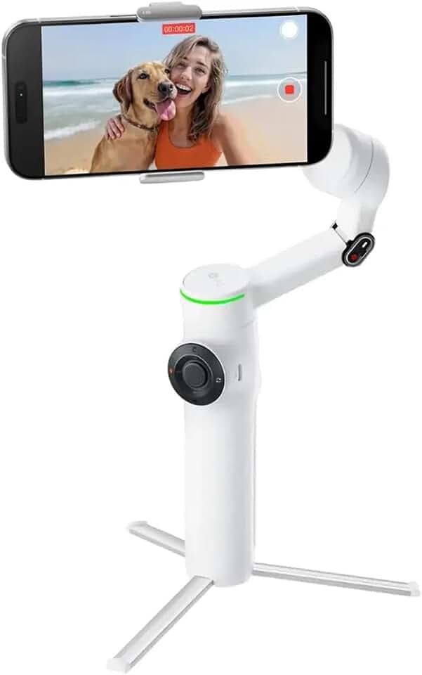Insta360 Flow 2 Pro 3-Axis Gimbal Stabilizer AI Tracker Bundle, White