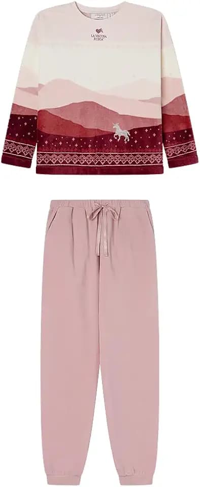 Women'secret Damen Pijama Largo La Vecina Rubia Schlafanzug