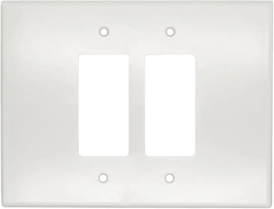 Jumbo Over Sized Wall Plate, Polycarbonate, Paintable Switch or Outlet Cover (1, 2-Gang Rocker/GFCI)