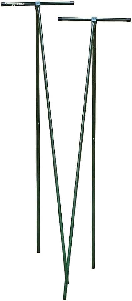 Outdoor steel clothesline pole