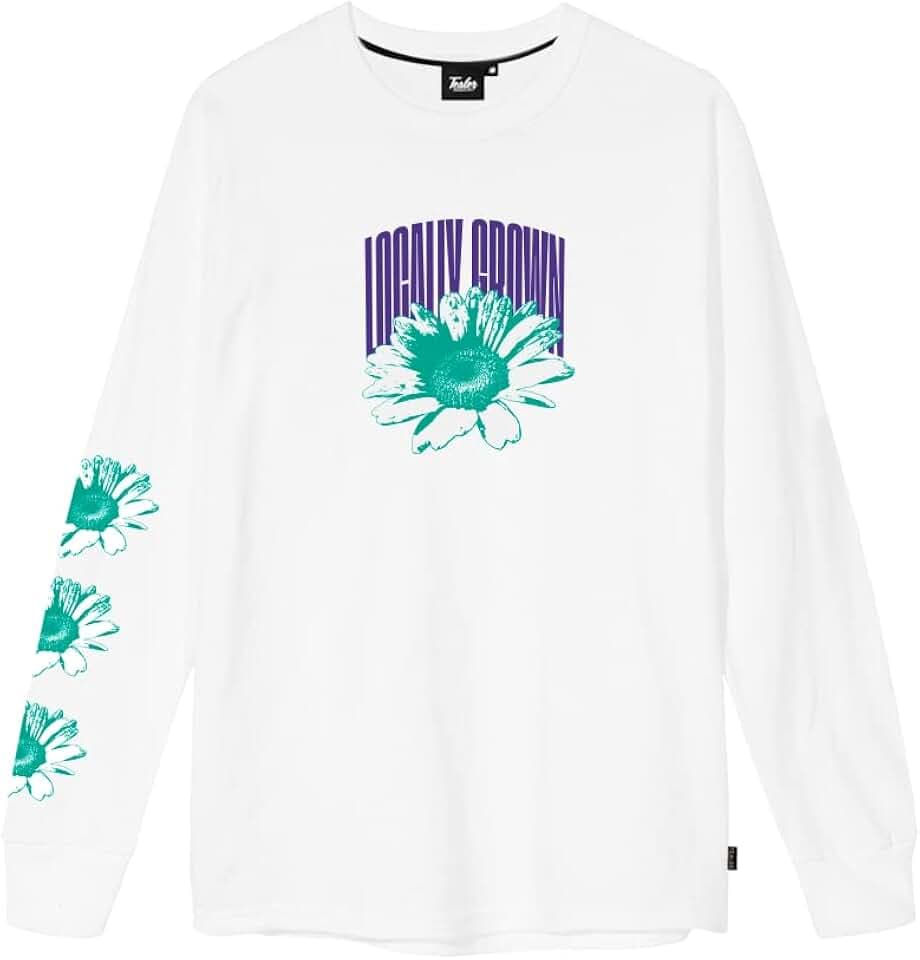 Unisex Flowers Ss23 T-Shirt, weiß, XS