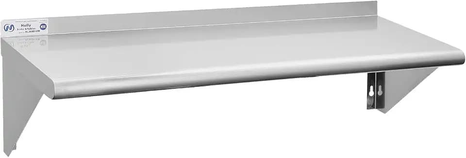 Hally Stainless Steel Shelf 12"x36" NSF Commercial Wall Mount Rack Shelving