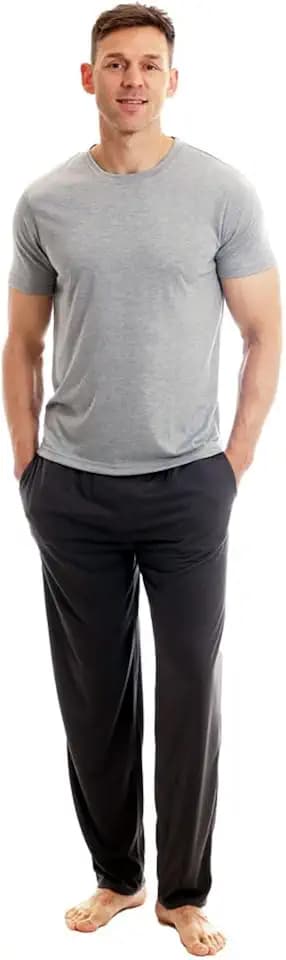 Light & Shade Herren Pyjama Set T-Shirt Shorts Hose Nachtwäsche Freizeit