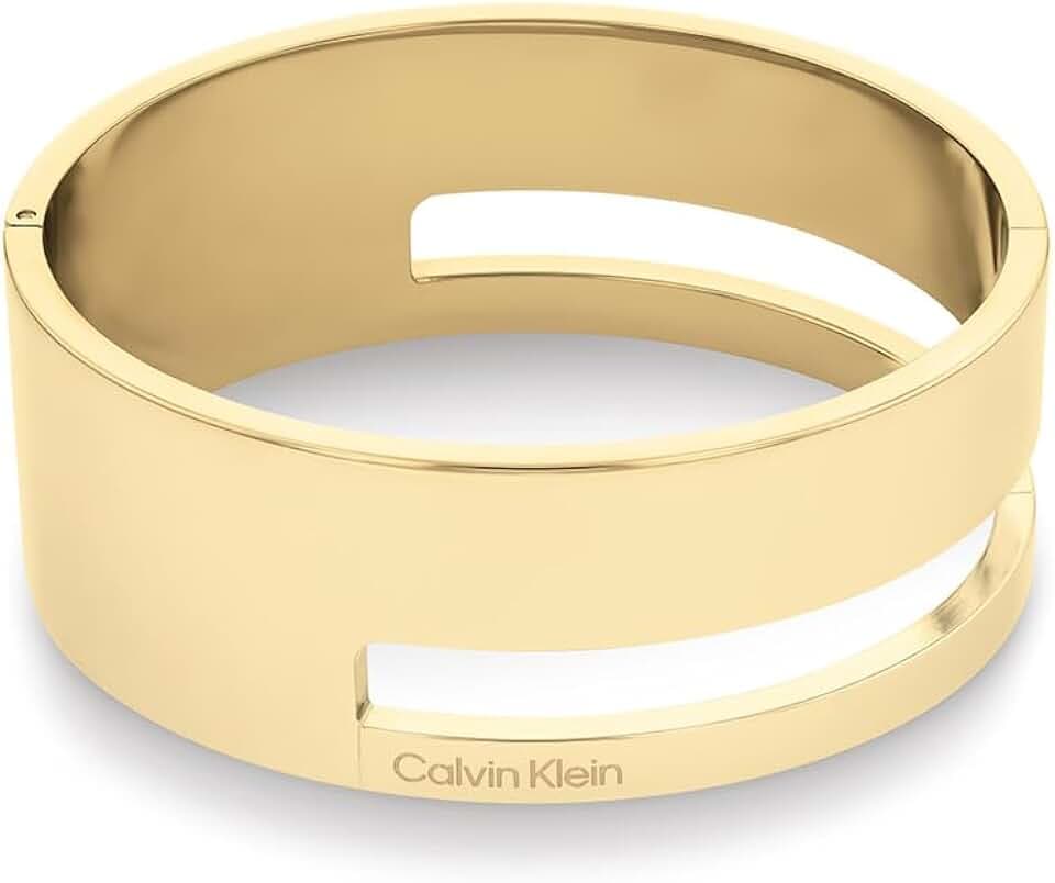 Calvin Klein Bangle-Armband für Damen GEOMETRIC ESSENTIALS Kollektion aus Edelstahl - Erhältlich in Silber oder Gold
