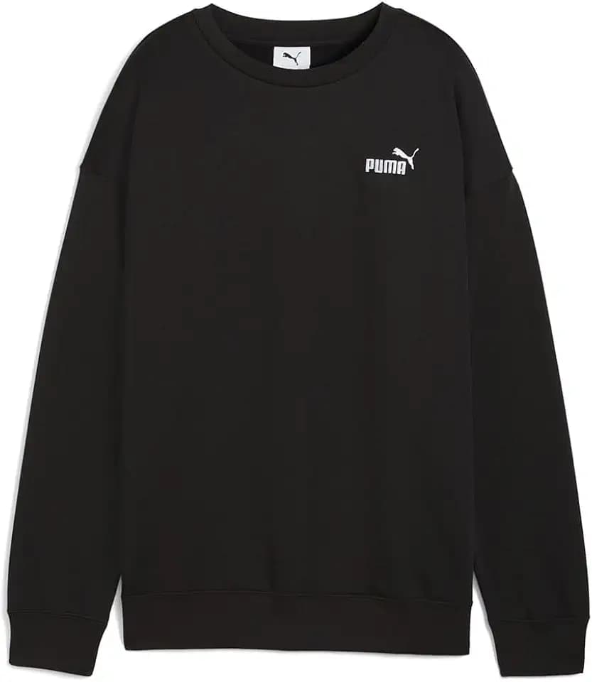 PUMA Mädchen Small No. 1 Logo Relaxed Crew FL Sweatshirt, Puma Schwarz, L EU