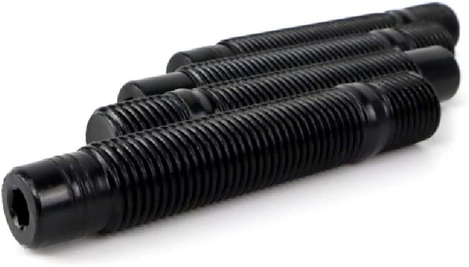 OMP SPEED - Set 4 Auto-Radstehbolzen, Gewindebolzen für Felgen, Maße M14X1,25, Länge 100 mm, hochwertiger Edelstahl (DIN 10.9), große Haltbarkeit, schwarze Farbe