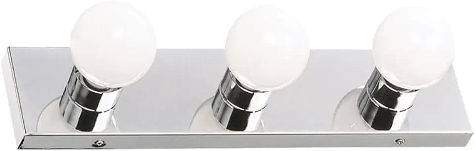 Design House 500850 3-Light Vanity Strip Light Contemporary Dimmable for Bathroom, Bedroom, Makeup Vanity, Polished Chrome
