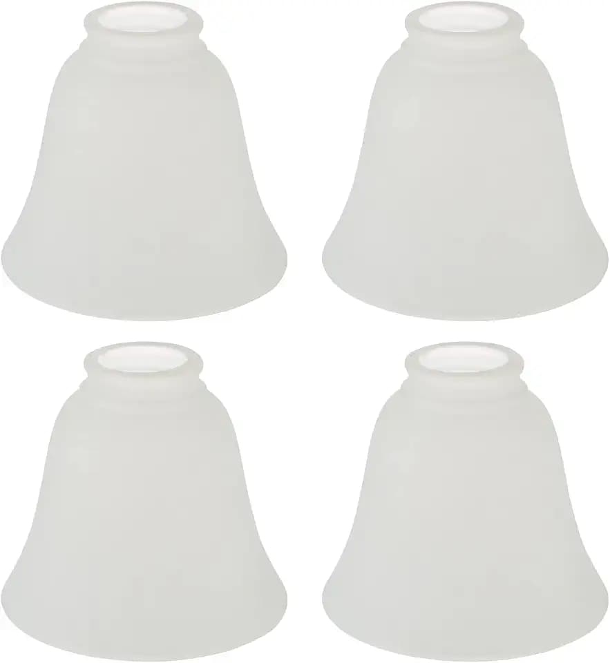 Aspen Creative 23136-4A Transitional Frosted Ceiling Fan Shade, 2-1/8" Fitter, 4-3/4" Diameter x 5-3/8" Height, 4 Pack Replacement Glass