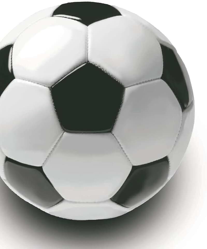 Papstar 11380 50 Servietten, 3-lagig 1/4-Falz 33 cm x 33 cm Soccer, Fussball, schwarz-weiß