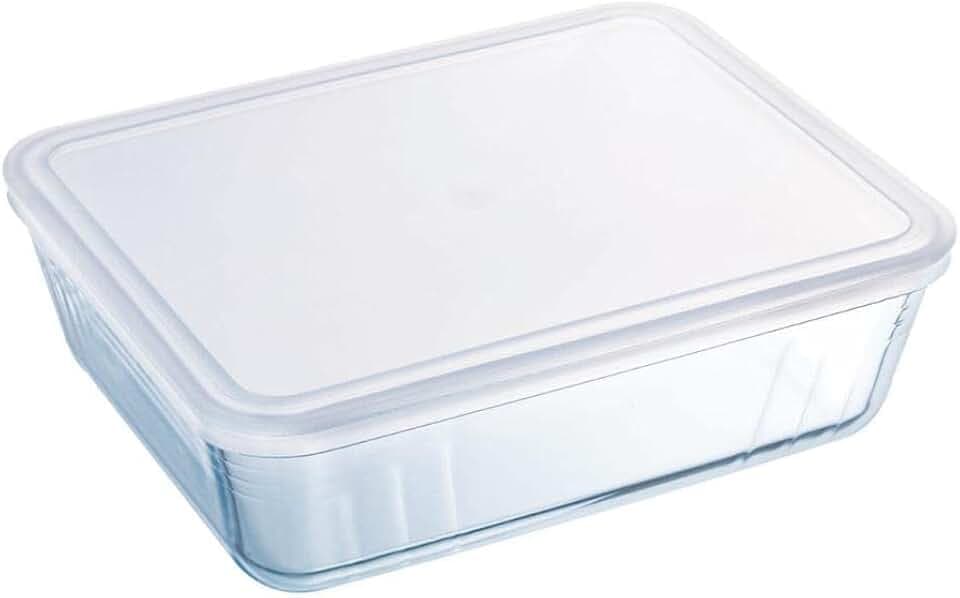 Pyrex Cook & Freeze - Rechteckige Schale mit Deckel, 25 x 19 x 8 cm, 2.6 l