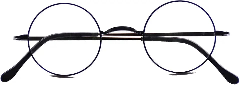 Agstum Pure Titanium Retro Round Eyeglasses Frame without Nose Pads