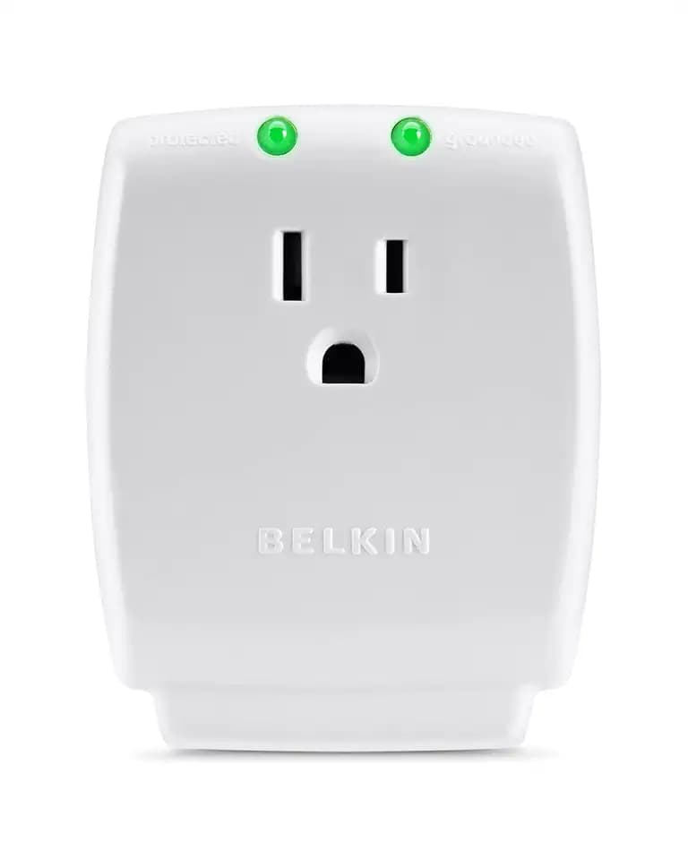Belkin 1-Outlet Surge Protector, 885J, Wall-Mountable