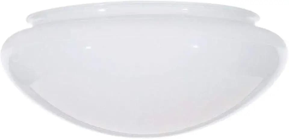 10-Inch White Classic Globe, Dome, Fitter 9-7/8 Inch, Replacement Mushroom Glass Shade for Pendant, Fan light , Bathroom