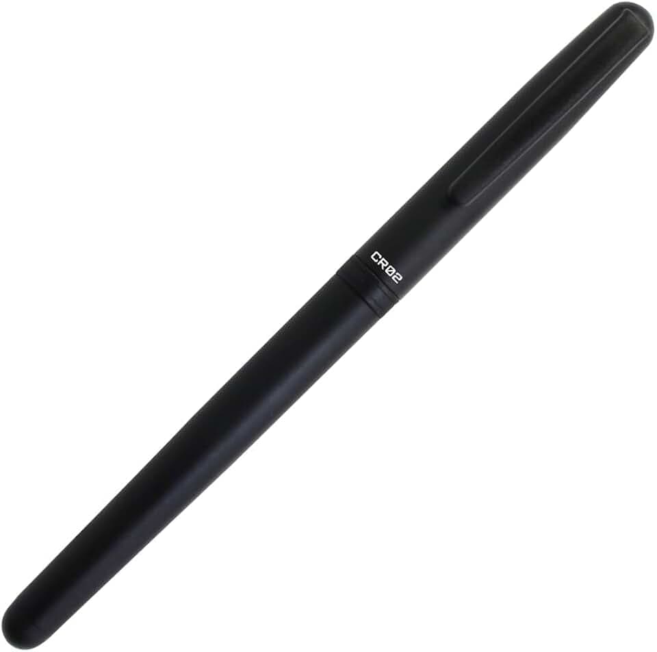 OHTO CR02-05-MBK Keramik-Tintenroller CR02 Feine Spitze 0,5 mm Aluminium-Mittelteil mit Messing-Komponenten Mattschwarz Wasserbasierte schwarze Schreibflüssigkeit nachfüllbar
