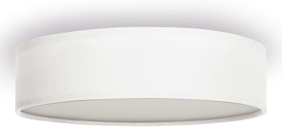 Smartwares Deckenleuchte – Textilschirm – 40 cm Ø – 3x E14 – Max. 40 W – Für LED geeignet – Weiß – 10.004.68